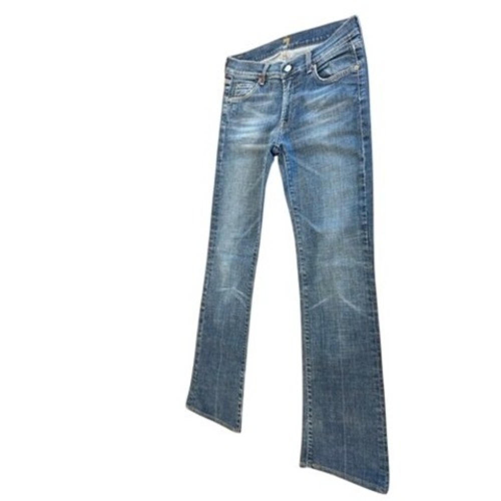 7 For All Mankind Women Med Wash Low Rise Bootcut Flare Jeans Size 29 Streetwear